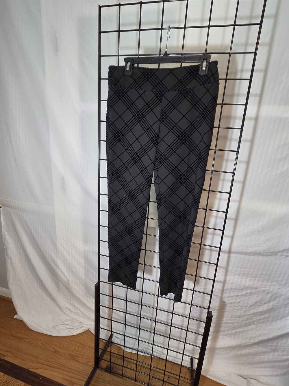 Jules & Leopold Black Plaid Slim Dress Pants